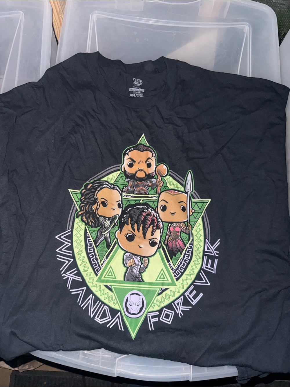 Funko POP! Marvel Collector Corps Black Panther Wakanda Forever Tee T-Shirt 3XL